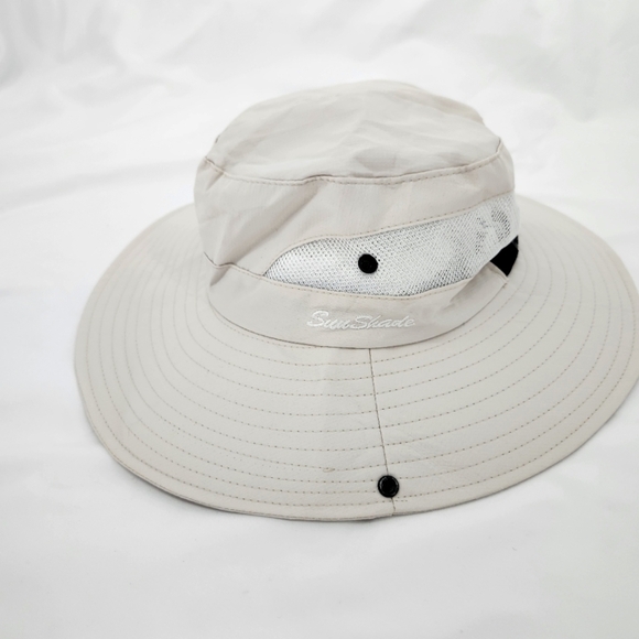 Sunshade Mens‎ Convertible Hat One Size Light Khaki Adjustable Lightweight Beach - Picture 1 of 8